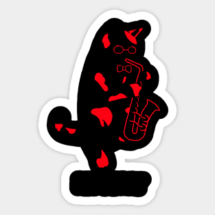 CAT PLAYING MUSIC Sticker